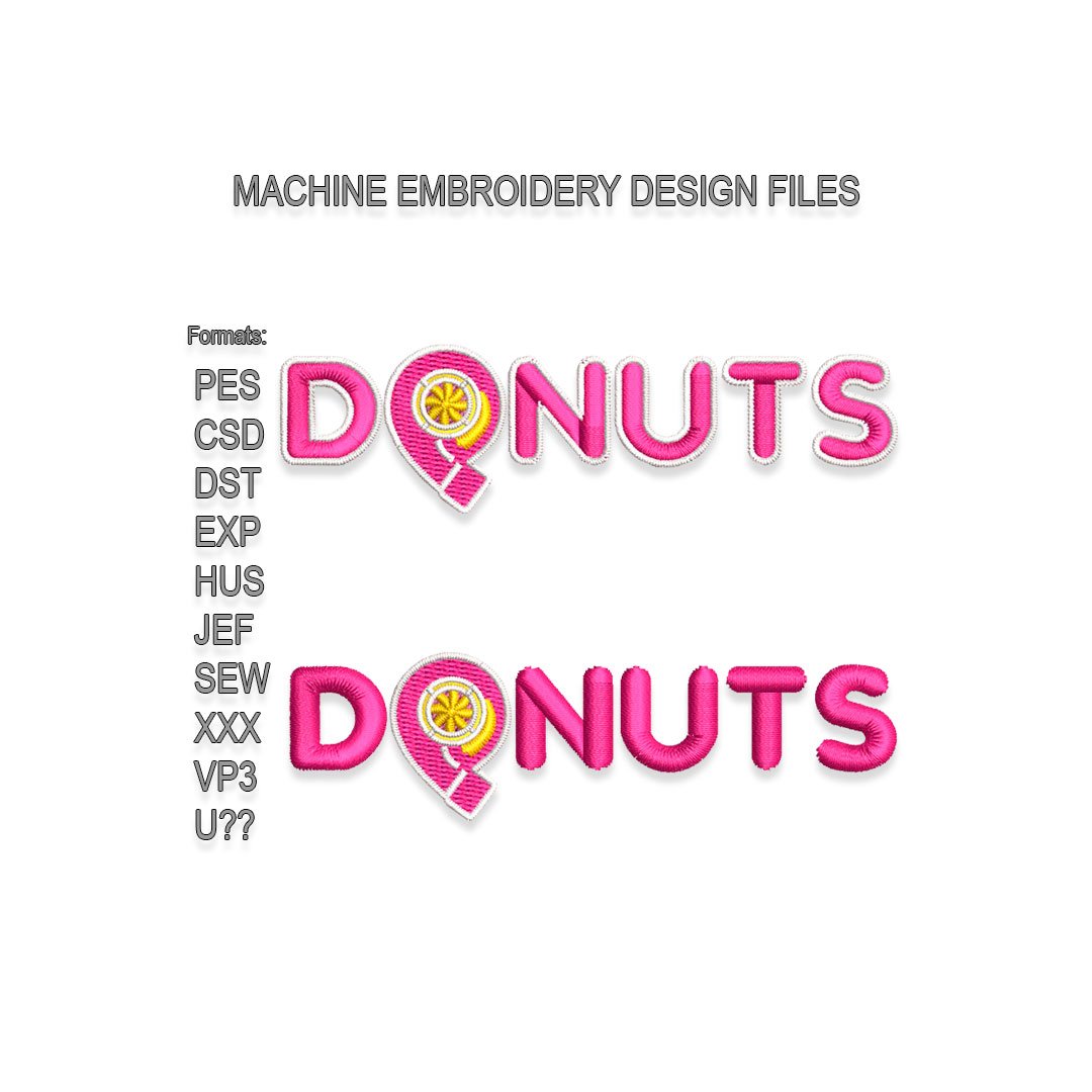 Turbo Donuts Embroidery design