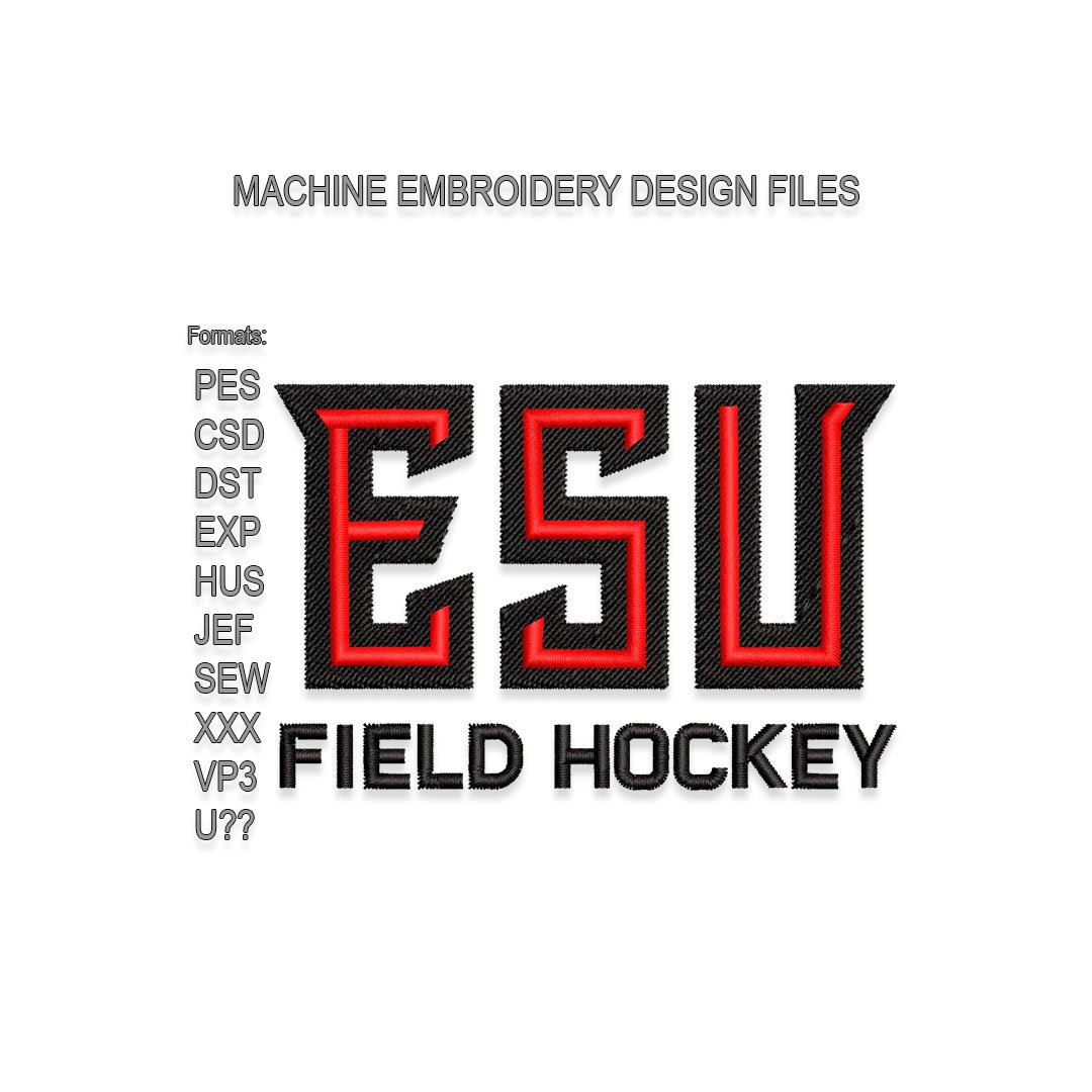 ESU Field Hockey Embroidery design