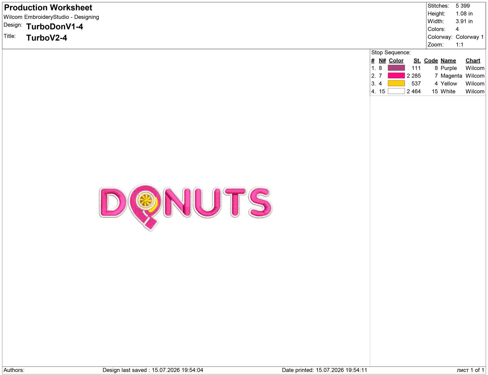 Turbo Donuts Embroidery design - Image 2