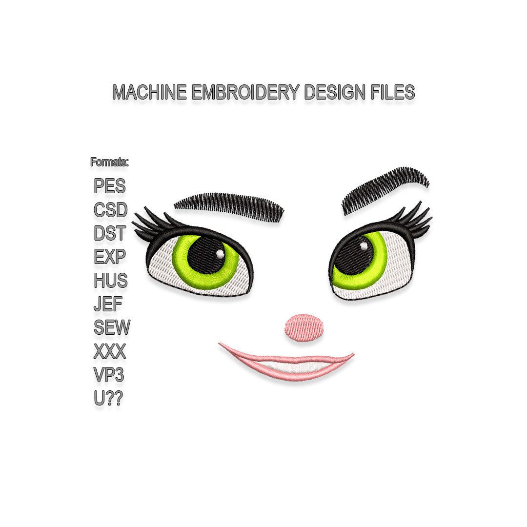 Vanellope face Embroidery design