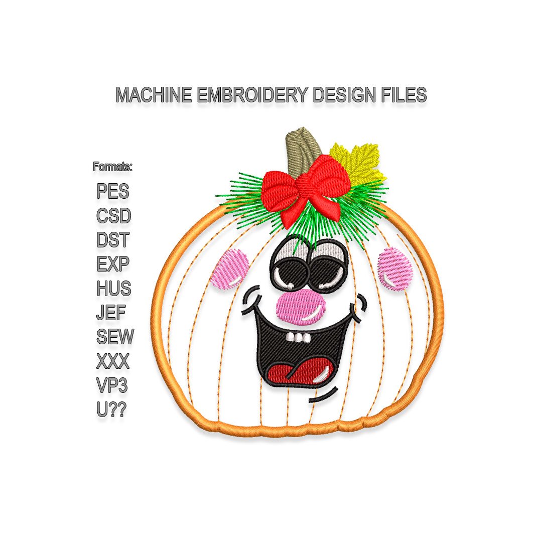 Pumpkin Applique Embroidery design