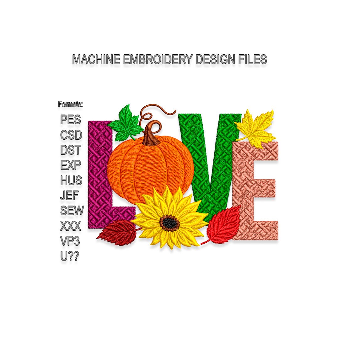 Love Halloween Pumpkins Embroidery design