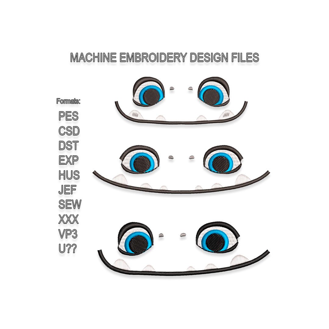 Bundle of Yeti Face Embroidery design