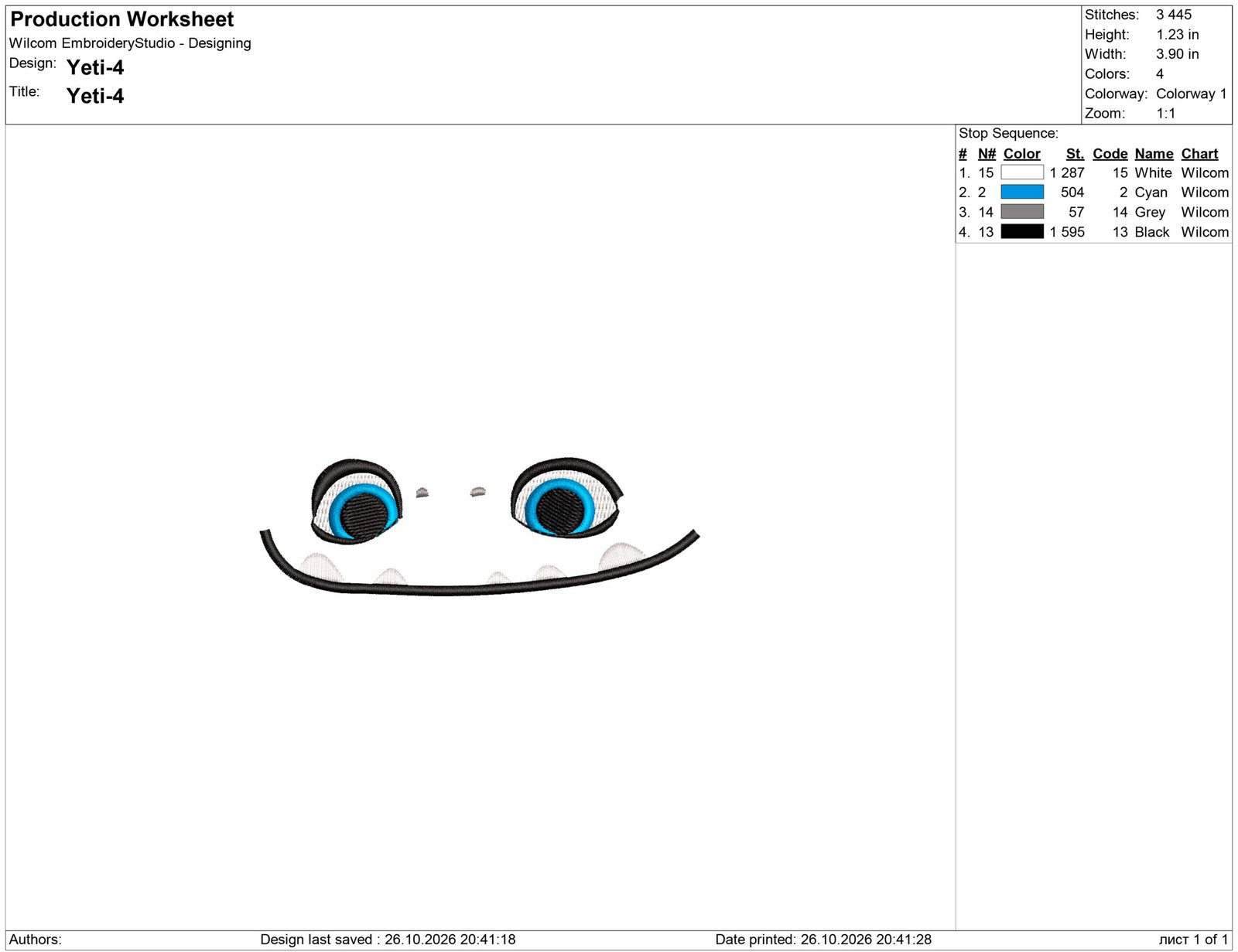 Bundle of Yeti Face Embroidery design