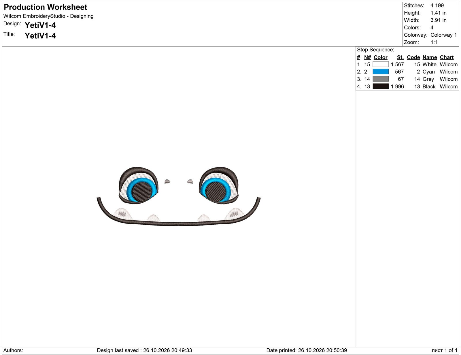 Bundle of Yeti Face Embroidery design